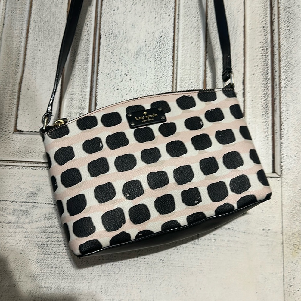 Kate Spade New York Millie Grove Street Black Pink White Crossbody Bag Purse
